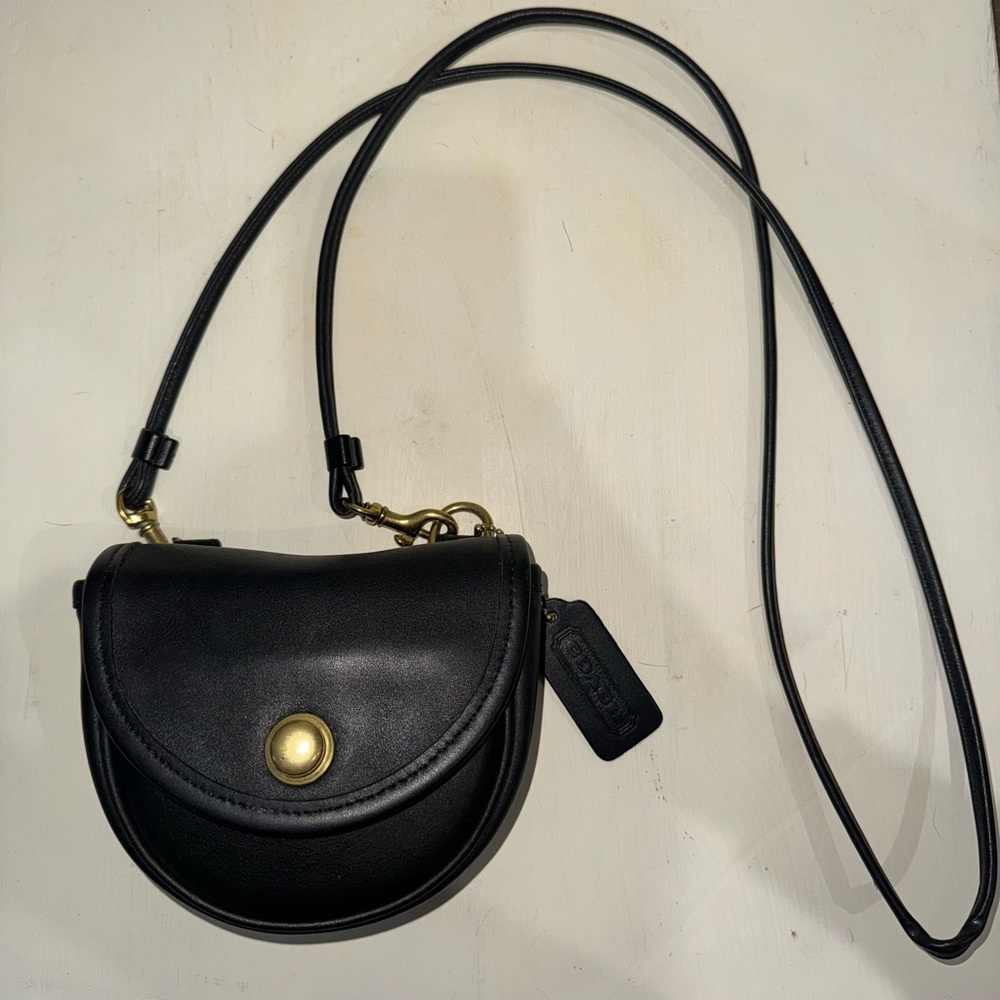 Vintage Coach Bundle- Black Mini Belt Bag 9826 & Wendie 9031 - Picture 2 of 16